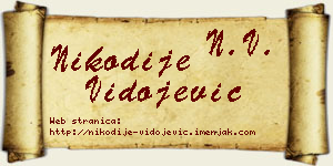 Nikodije Vidojević vizit kartica